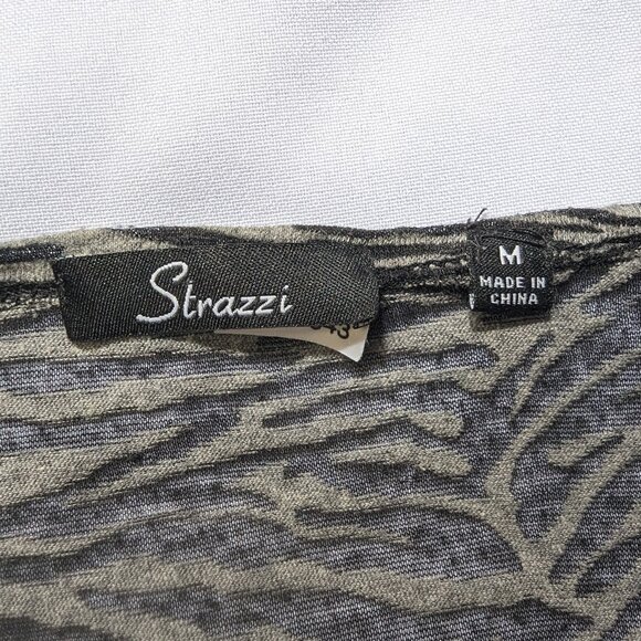 Sheer bolero shrug / cover-up open-front flowy zebra print medium Strazzi - Picture 6 of 8